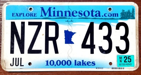 Minnesota 2025 - tablica z USA