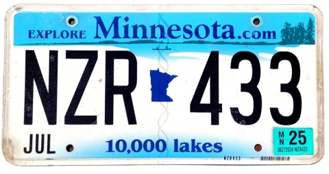 Minnesota 2025 - tablica z USA