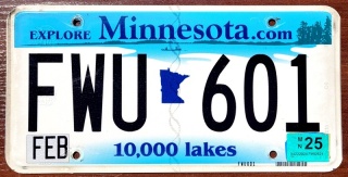 Minnesota 2025 - tablica z USA