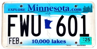 Minnesota 2025 - tablica z USA