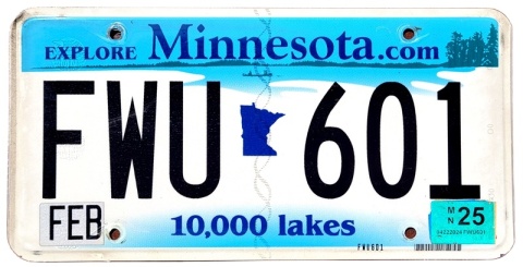 Minnesota 2025 - tablica z USA