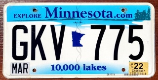 Minnesota 2022 - tablica z USA