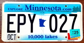 Minnesota 2025 - tablica z USA
