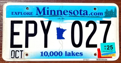 Minnesota 2025 - tablica z USA