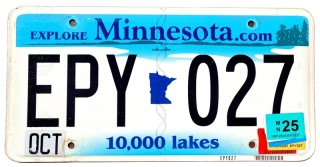 Minnesota 2025 - tablica z USA