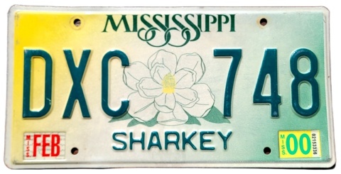 Mississippi 2000 - tablica z USA