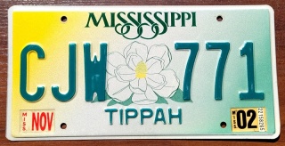 Mississippi 2002 - tablica z USA