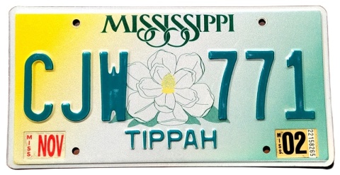 Mississippi 2002 - tablica z USA