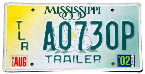 Mississippi 2002 - tablica z USA