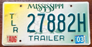 Mississippi 2003 - tablica z USA