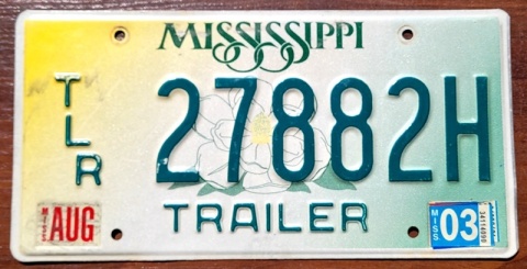 Mississippi 2003 - tablica z USA