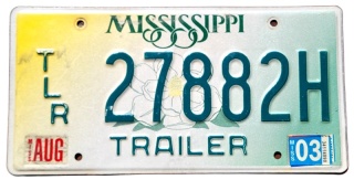 Mississippi 2003 - tablica z USA