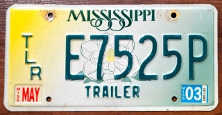 Mississippi 2003 - tablica z USA