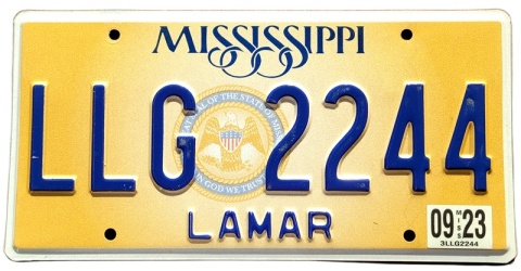 Mississippi 2023 - tablica z USA