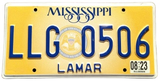 Mississippi 2023 - tablica z USA