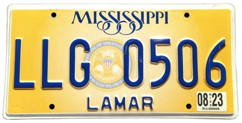 Mississippi 2023 - tablica z USA