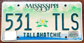 Mississippi - tablica z USA