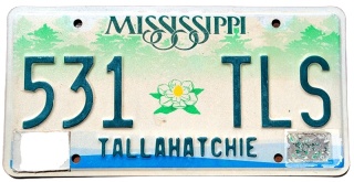 Mississippi - tablica z USA