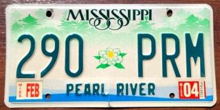 Mississippi 2004 - tablica z USA