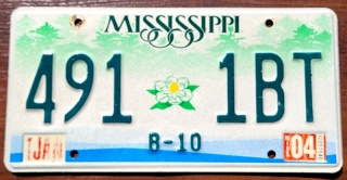 Mississippi 2004 - tablica z USA