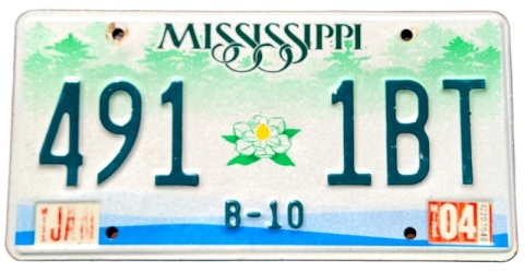 Mississippi 2004 - tablica z USA
