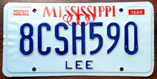 Mississippi - tablica z USA