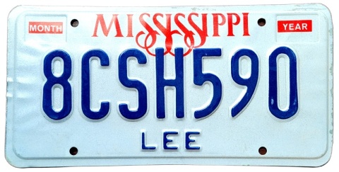 Mississippi - tablica z USA