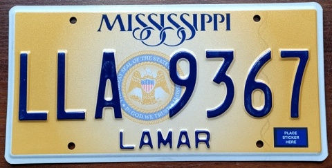 Mississippi - tablica z USA