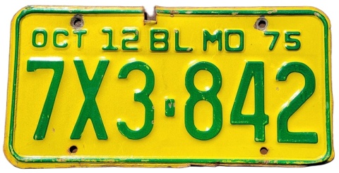 Missouri 1975 - tablica z USA
