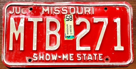 Missouri 1985 - tablica z USA