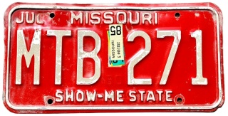 Missouri 1985 - tablica z USA