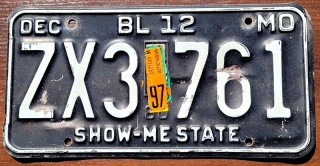 Missouri 1997 - tablica z USA