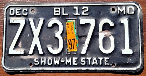 Missouri 1997 - tablica z USA