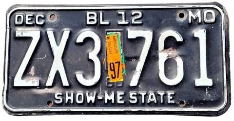 Missouri 1997 - tablica z USA