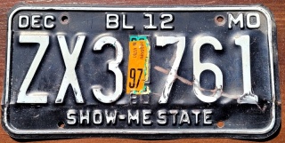 Missouri 1997 - tablica z USA