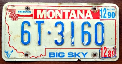 Montana 1976/98 - tablica z USA