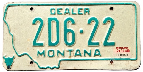 Montana 1980 - tablica z USA