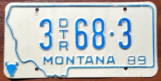Montana 1989 - tablica z USA