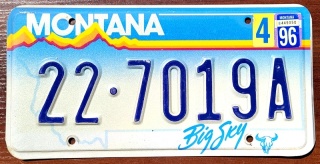 Montana 1996 - tablica z USA