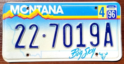 Montana 1996 - tablica z USA
