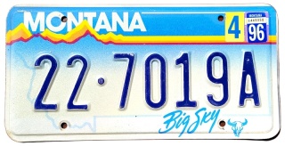 Montana 1996 - tablica z USA