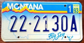 Montana 1993 - tablica z USA