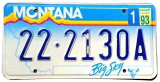 Montana 1993 - tablica z USA