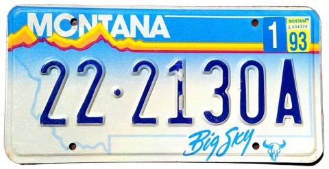 Montana 1993 - tablica z USA