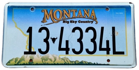 Montana - tablica z USA