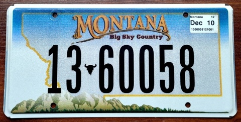 Montana 2010 - tablica z USA