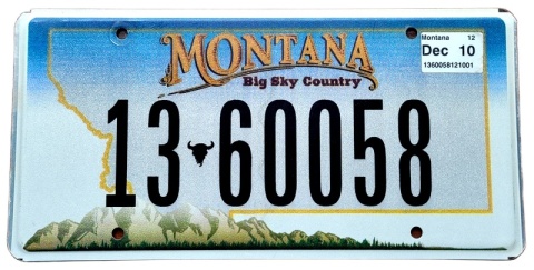 Montana 2010 - tablica z USA