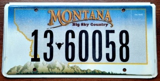 Montana - tablica z USA