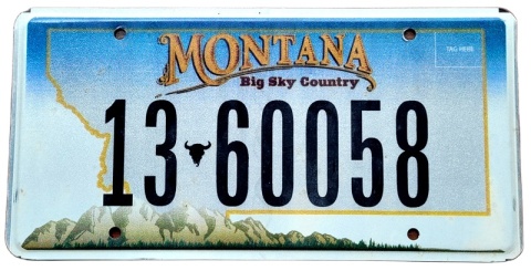 Montana - tablica z USA