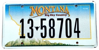 Montana - tablica z USA